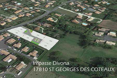 Impasse Divona 17810 St Georges des Côteaux | 
                 INNOV’Atlantique Terrains viabilisés construction maisons individuelles Charente Maritime